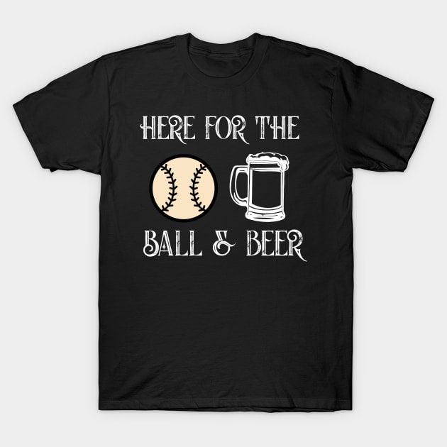 Balls & beer funny baseball alley sport drinking T-Shirt by MarrinerAlex